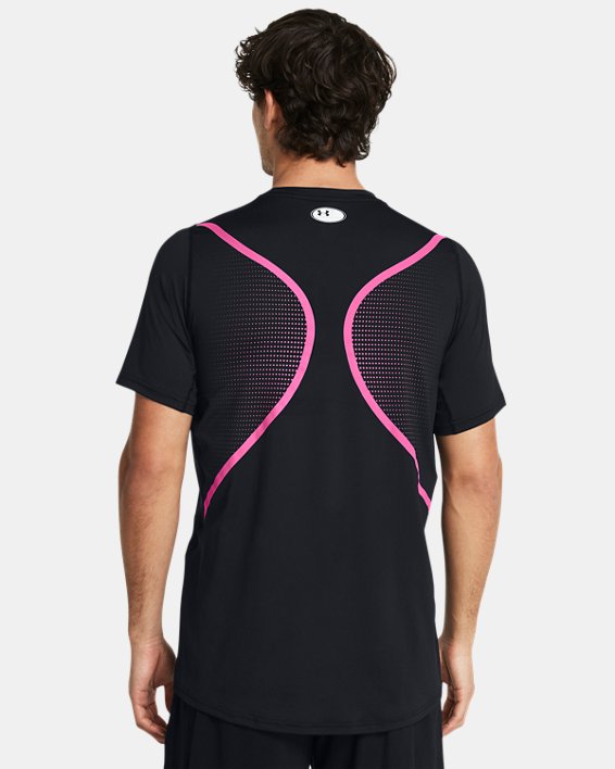 Camiseta de manga corta estampada HeatGear® Fitted para hombre, Black, pdpMainDesktop image number 1